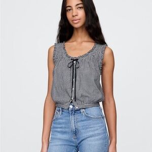 NWT GAP X Doen Gingham Cropped Tank Top